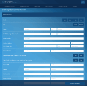 screenshot of pre-registration form